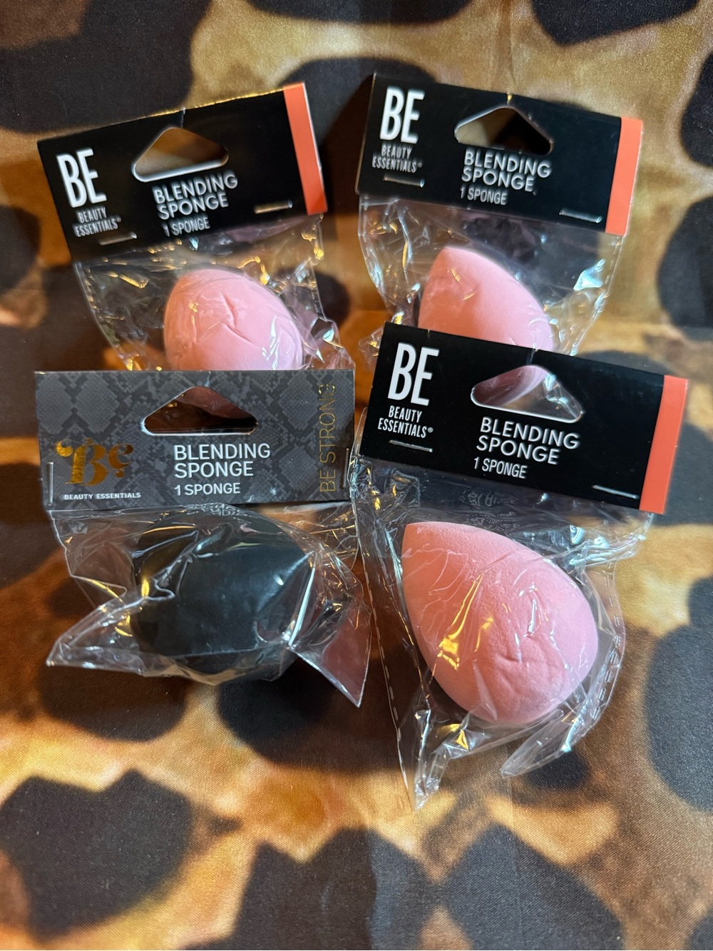 BE Beauty Essentials Pink & Black Blending Sponge - 1 Sponge